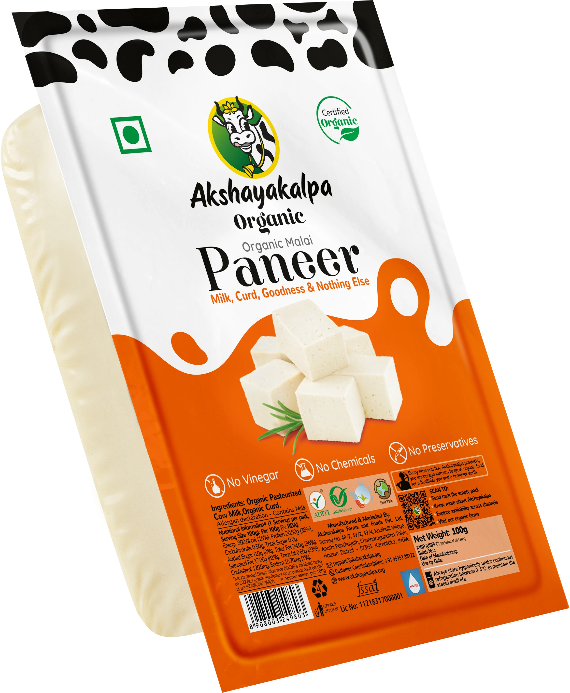 Akshayakalpa Organic Paneer